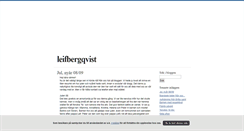 Desktop Screenshot of leifbergqvist.blogg.se
