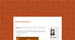 Desktop Screenshot of annahansson.blogg.se