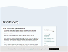 Tablet Screenshot of ifklindesberg.blogg.se