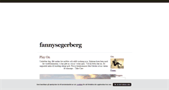 Desktop Screenshot of fannysegerberg.blogg.se