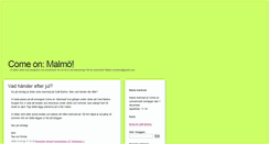Desktop Screenshot of comeonmalmo.blogg.se