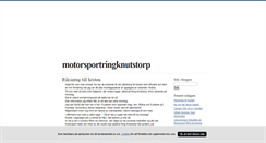 Desktop Screenshot of motorsportringknutstorp.blogg.se