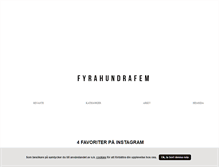 Tablet Screenshot of fyrahundrafem.blogg.se