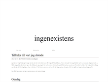Tablet Screenshot of ingenexistens.blogg.se