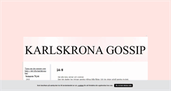 Desktop Screenshot of karlskronagossips.blogg.se