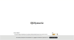 Desktop Screenshot of lifebymaria.blogg.se