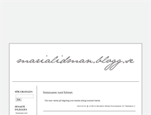 Tablet Screenshot of marialidman.blogg.se