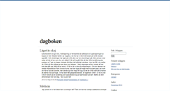 Desktop Screenshot of dagboken.blogg.se