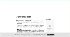 Desktop Screenshot of forsvunnabarn.blogg.se
