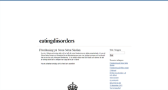 Desktop Screenshot of eatingdiisorders.blogg.se