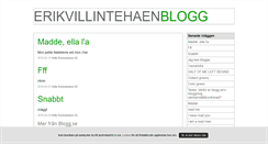 Desktop Screenshot of erikvillintehaen.blogg.se