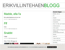 Tablet Screenshot of erikvillintehaen.blogg.se