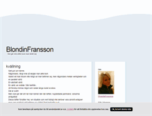 Tablet Screenshot of blondinfransson.blogg.se