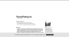 Desktop Screenshot of maritapalmqvist.blogg.se
