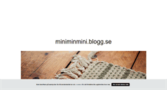 Desktop Screenshot of miniminmini.blogg.se