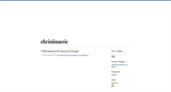 Desktop Screenshot of christinaeric.blogg.se