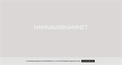 Desktop Screenshot of hannavarnamnet.blogg.se