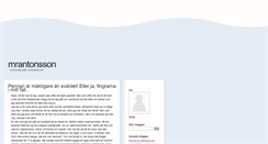 Desktop Screenshot of mrantonsson.blogg.se