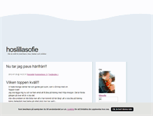 Tablet Screenshot of hoslillasofie.blogg.se