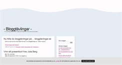 Desktop Screenshot of bloggtavlingar.blogg.se