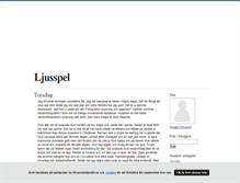 Tablet Screenshot of ljusspel.blogg.se