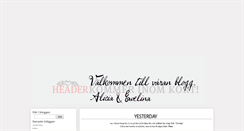 Desktop Screenshot of aliciaewelinas.blogg.se