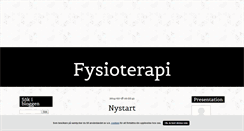 Desktop Screenshot of fysioterapi.blogg.se