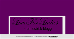 Desktop Screenshot of loveforladies.blogg.se