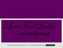 Tablet Screenshot of loveforladies.blogg.se