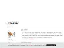 Tablet Screenshot of helloannie.blogg.se