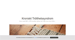Desktop Screenshot of kroniskttrotthetssyndrom.blogg.se