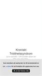 Mobile Screenshot of kroniskttrotthetssyndrom.blogg.se