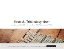 Tablet Screenshot of kroniskttrotthetssyndrom.blogg.se