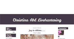 Desktop Screenshot of christinaahllivshantering.blogg.se