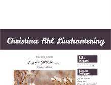 Tablet Screenshot of christinaahllivshantering.blogg.se