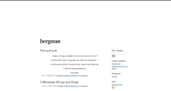 Desktop Screenshot of bergman.blogg.se