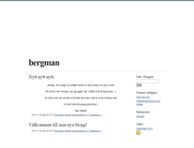 Tablet Screenshot of bergman.blogg.se