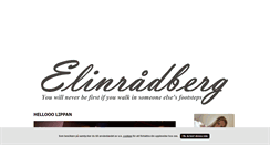 Desktop Screenshot of elinradberg.blogg.se