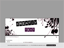 Tablet Screenshot of kreativtext.blogg.se