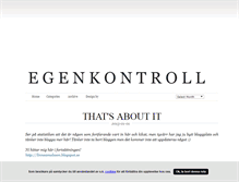 Tablet Screenshot of egenkontroll.blogg.se