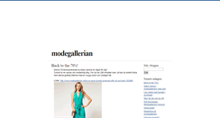 Desktop Screenshot of modegallerian.blogg.se