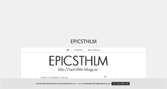 Desktop Screenshot of epicsthlm.blogg.se