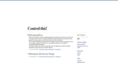 Desktop Screenshot of controlthis.blogg.se