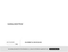 Tablet Screenshot of hannalindstrom.blogg.se