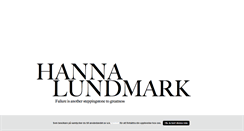Desktop Screenshot of hannalundmark.blogg.se