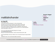 Tablet Screenshot of matildahofvander.blogg.se
