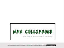 Tablet Screenshot of maxcolliander.blogg.se