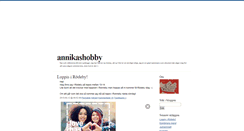Desktop Screenshot of annikashobby.blogg.se