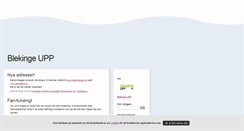 Desktop Screenshot of blekingeupp.blogg.se