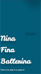 Mobile Screenshot of ninafinaballerina.blogg.se